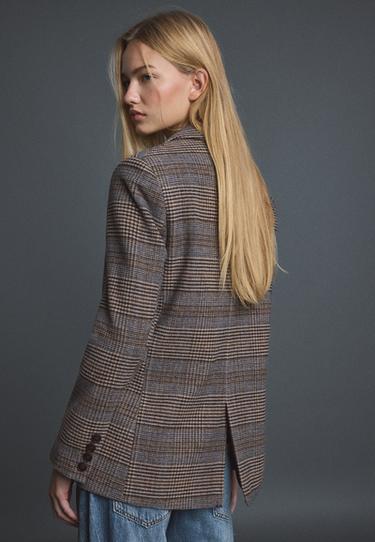 Basic wool-blend blazer — Brown 5