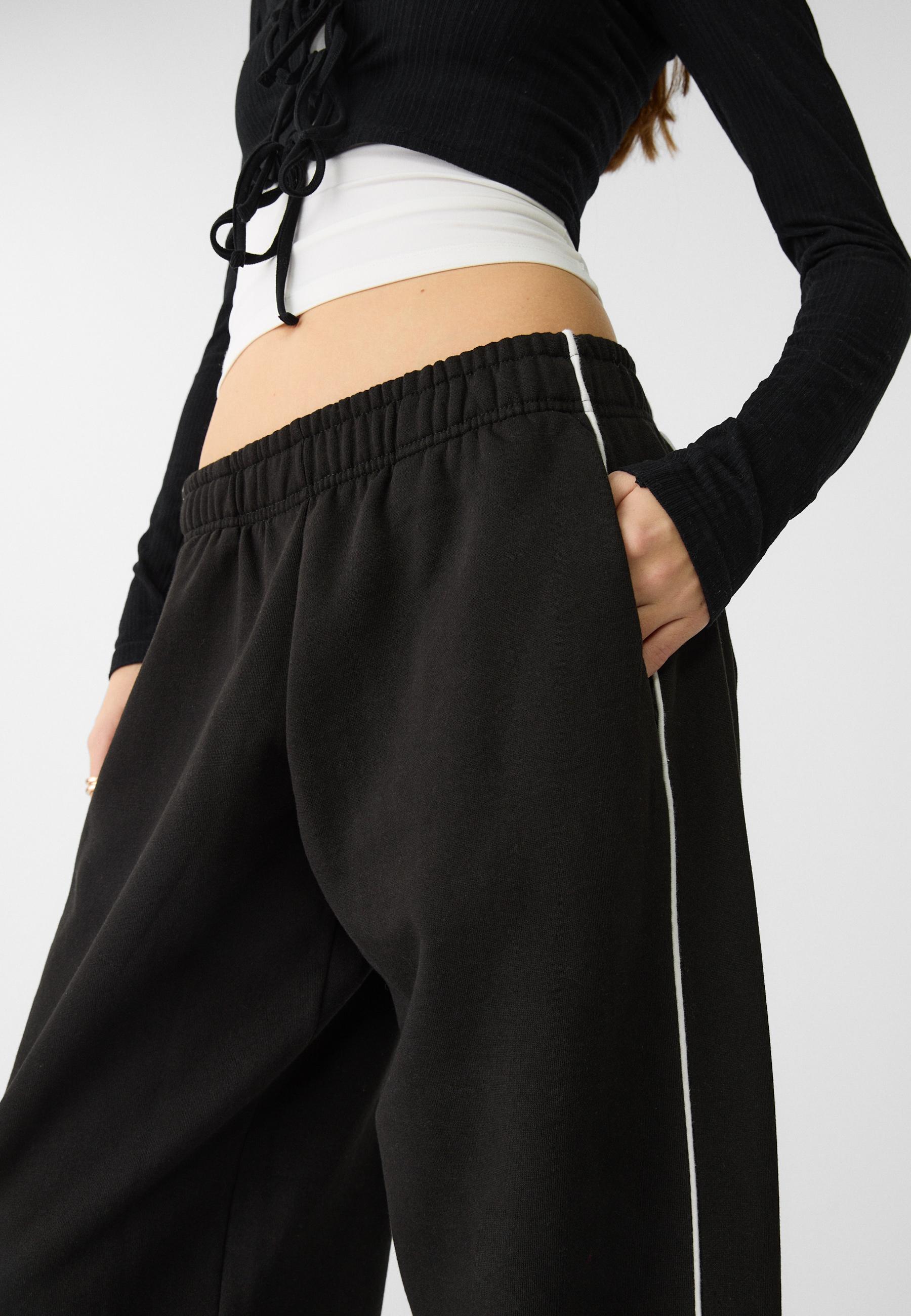 Piping jogger trousers — Black