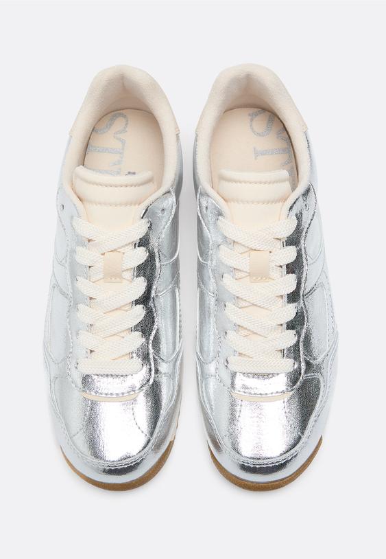 baskets effet metallise