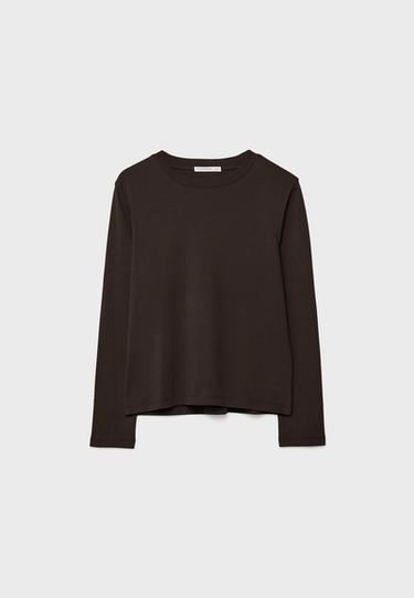 Basic regular fit cotton T-shirt — Brown 7