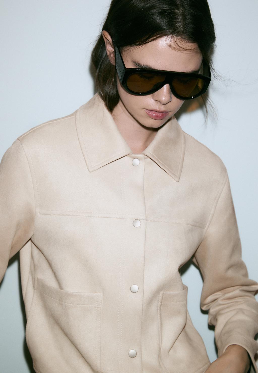 Faux suede jacket
