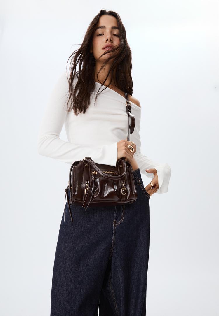 bolso bandolera bowling efecto piel