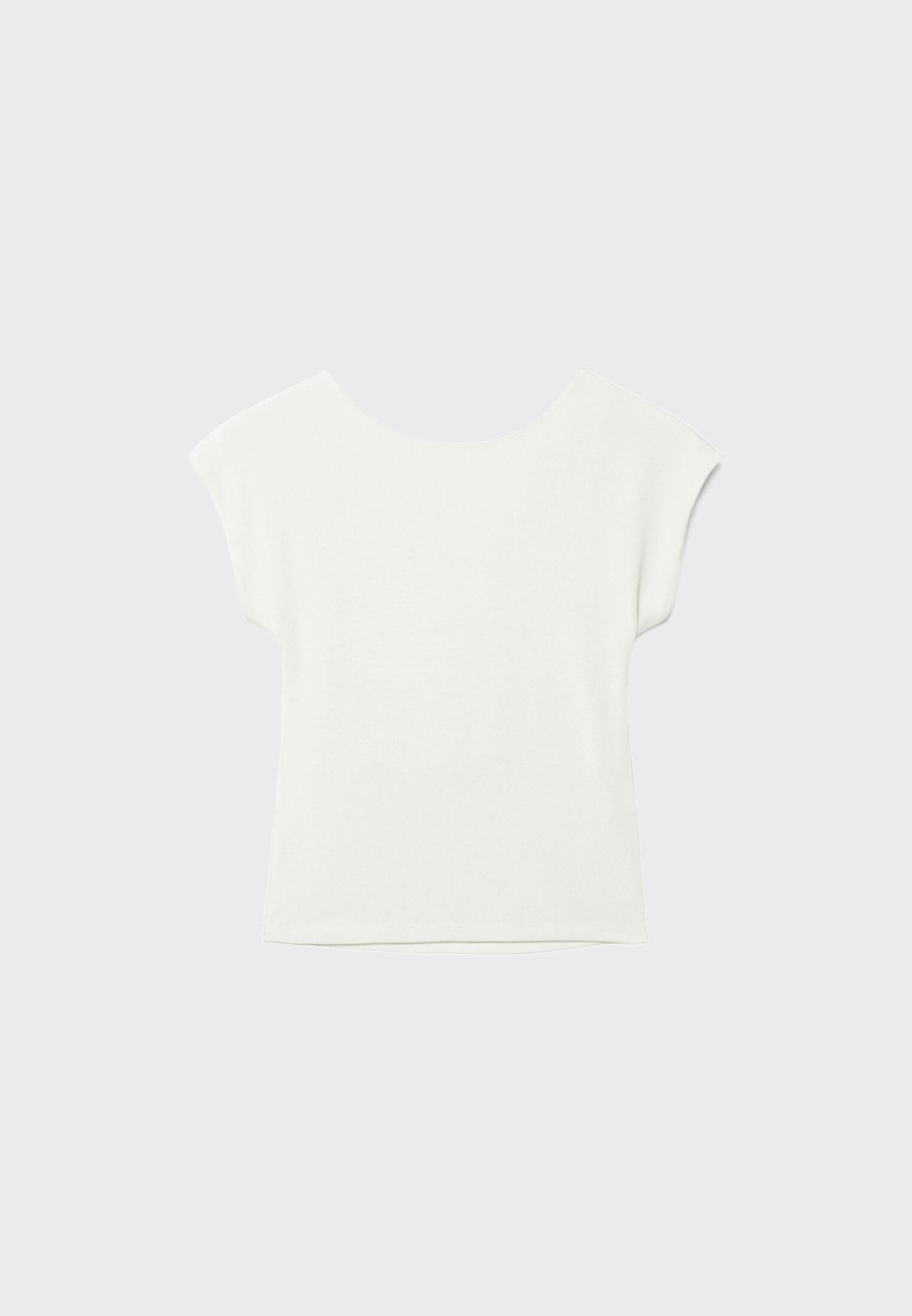 Open-back T-shirt — Ecru