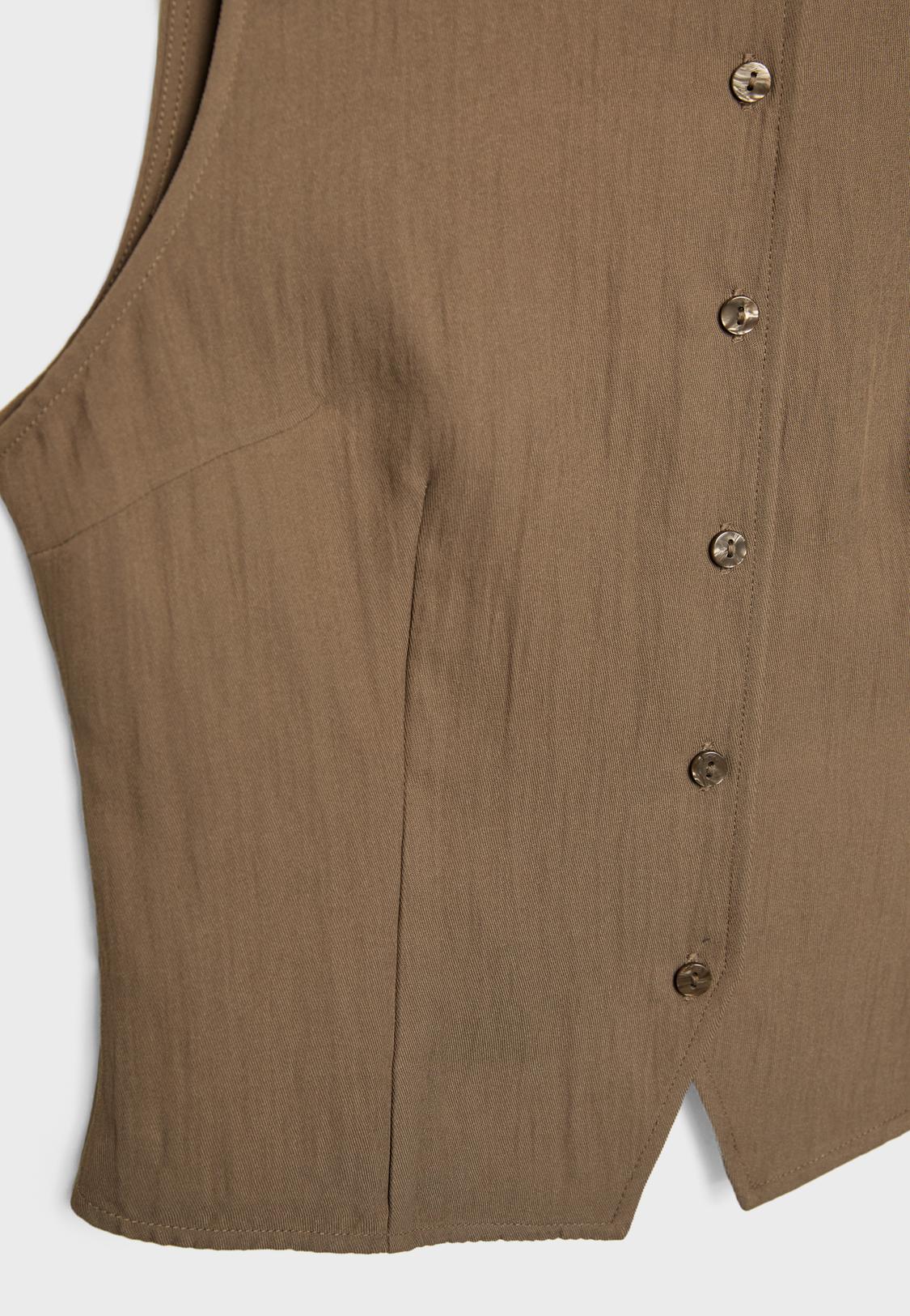 Boutons De Manchette Stradivarius Marron - Acier, Neufs Avec étiquettes