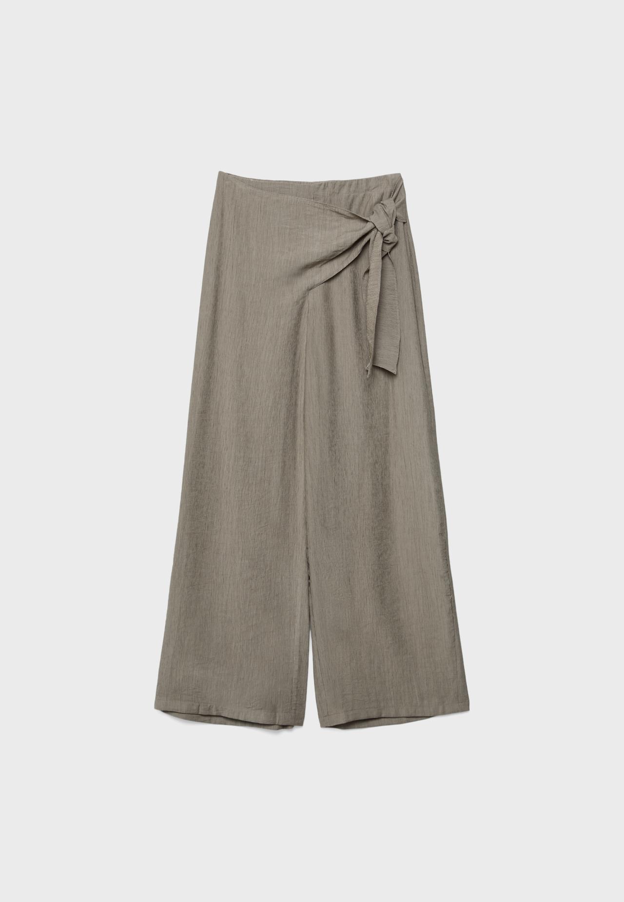 Flowing sarong-style trousers — Khaki