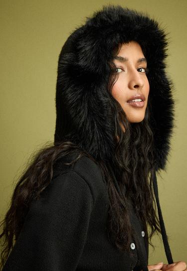 Faux fur balaclava — Black 4