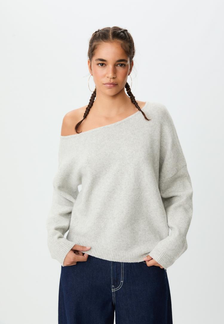 asymmetrische tricot trui