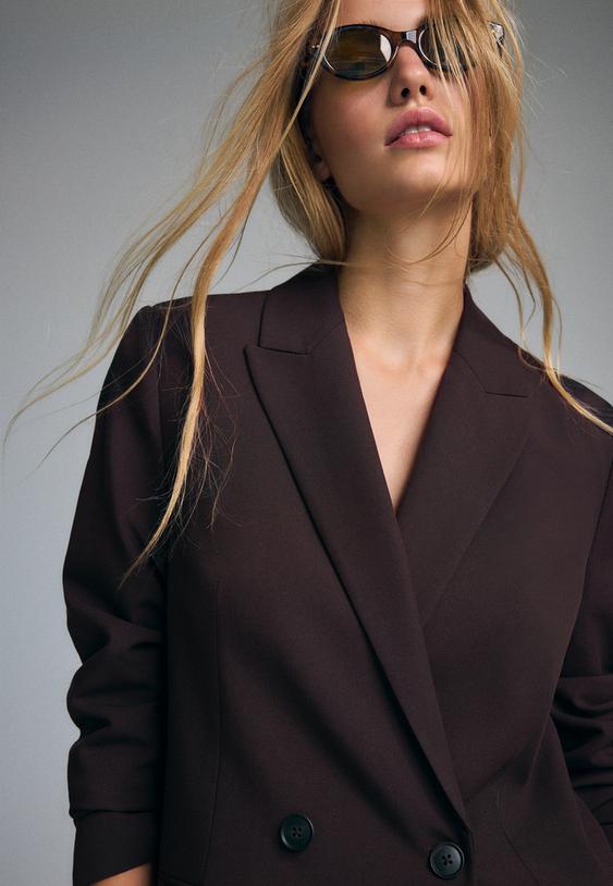 blazer droit a boutons