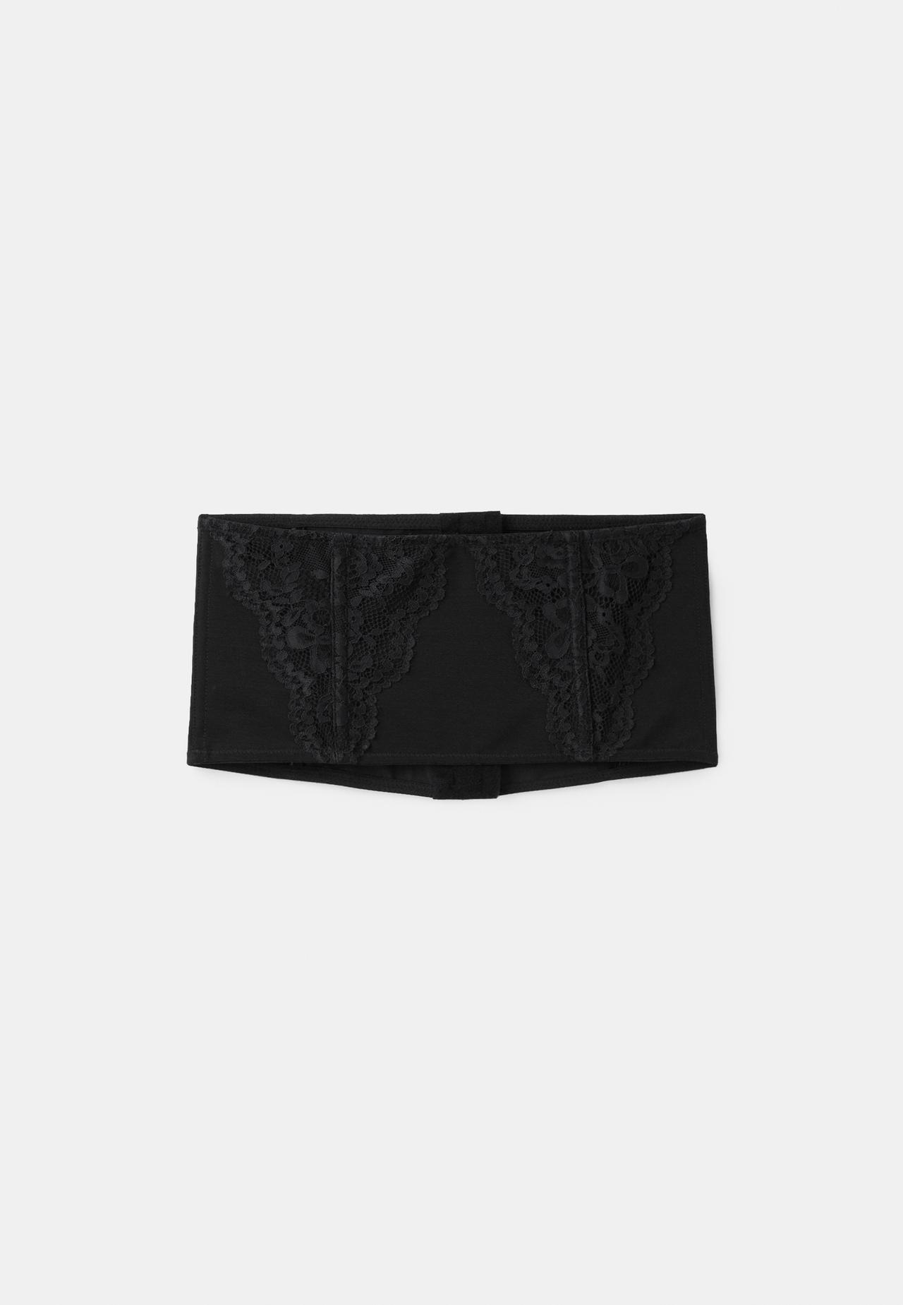 Lace corset belt — Black