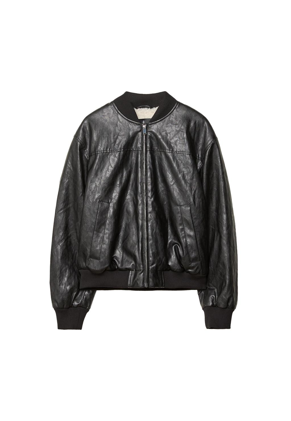 Blouson bomber matelassé similicuir