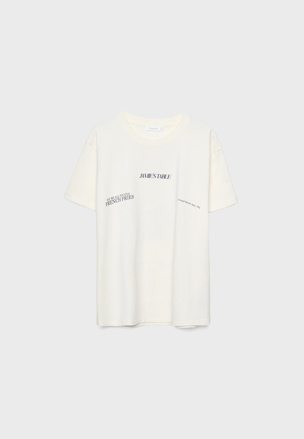 Camiseta oversize estampado