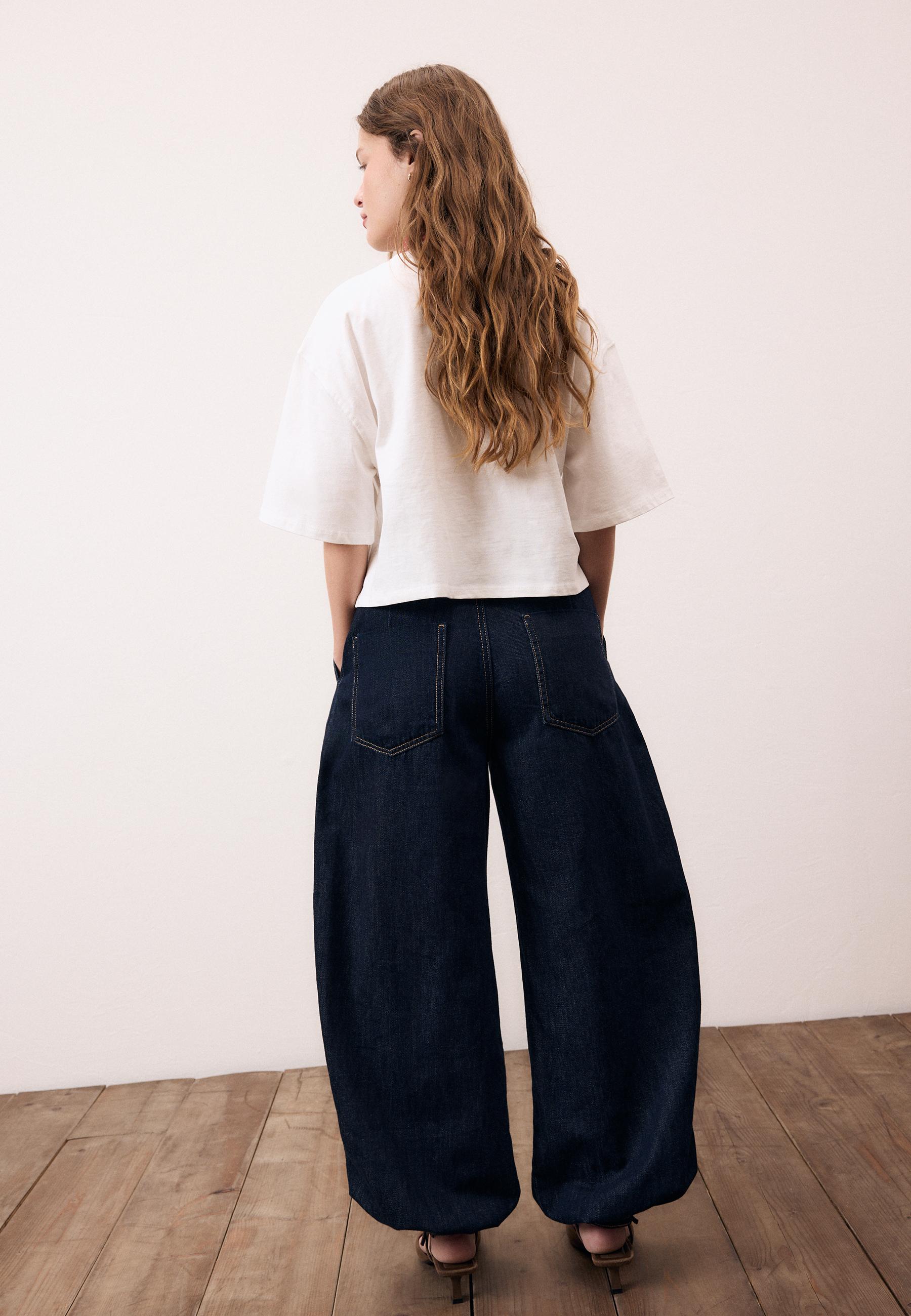 Jeans balloon fit - Modă de damă | Stradivarius Romania