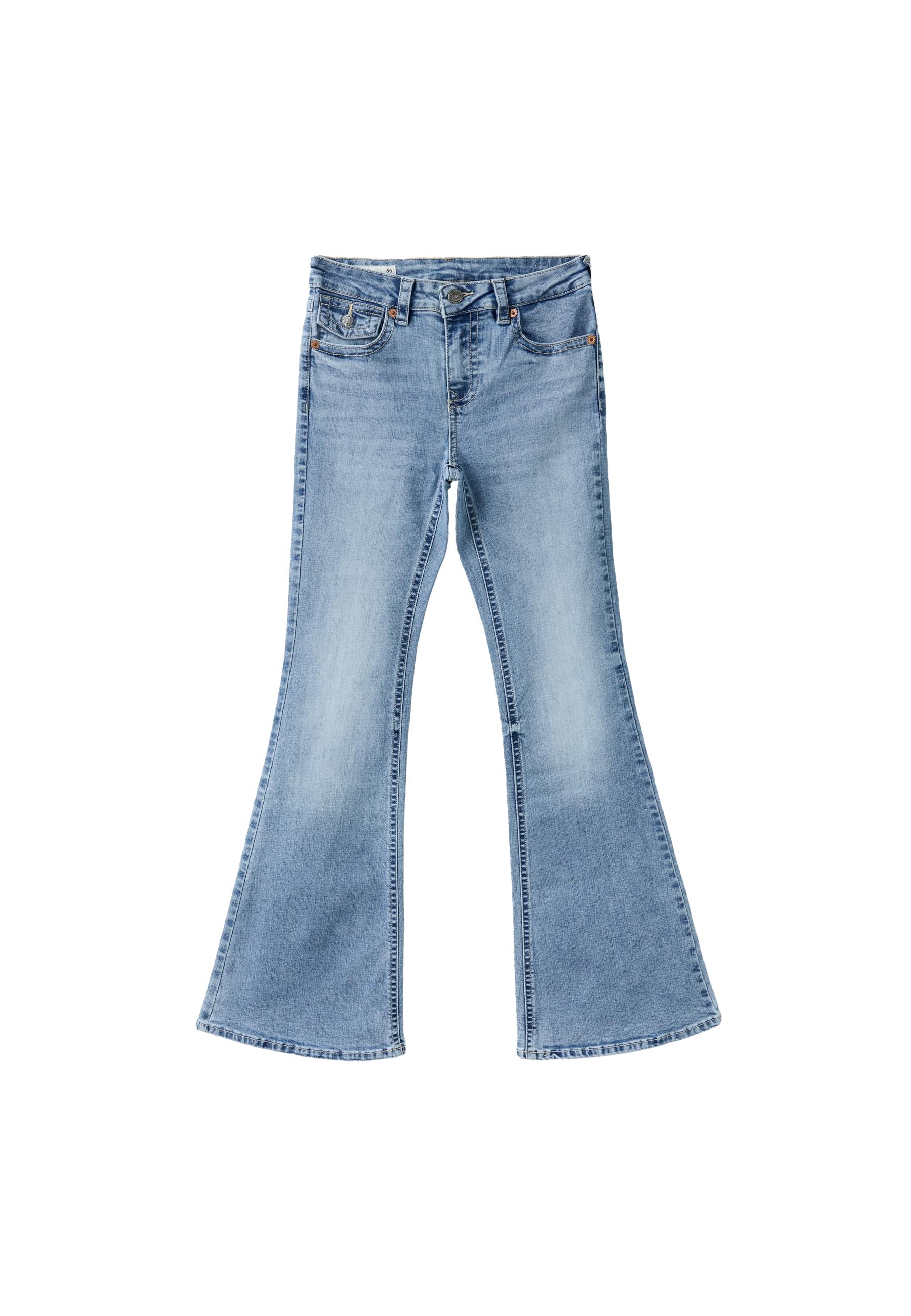 D04 Düşük Bel Çan Paça Jean - Görsel 10