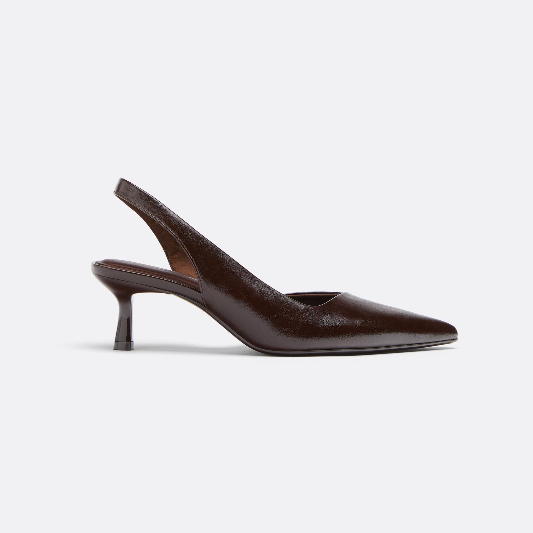 Basic kitten heel shoes — BROWN