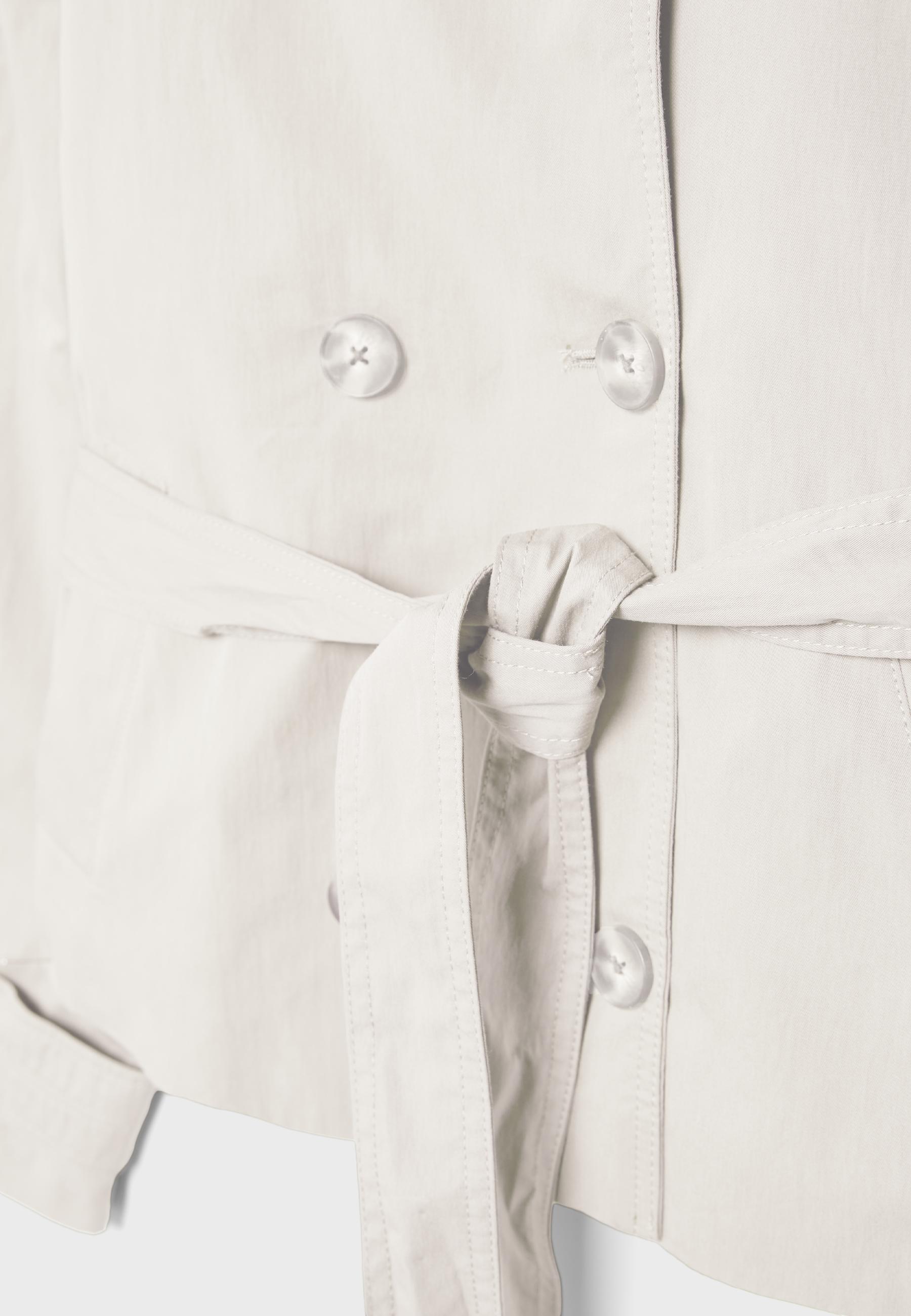 High-neck trench coat with belt — Ice