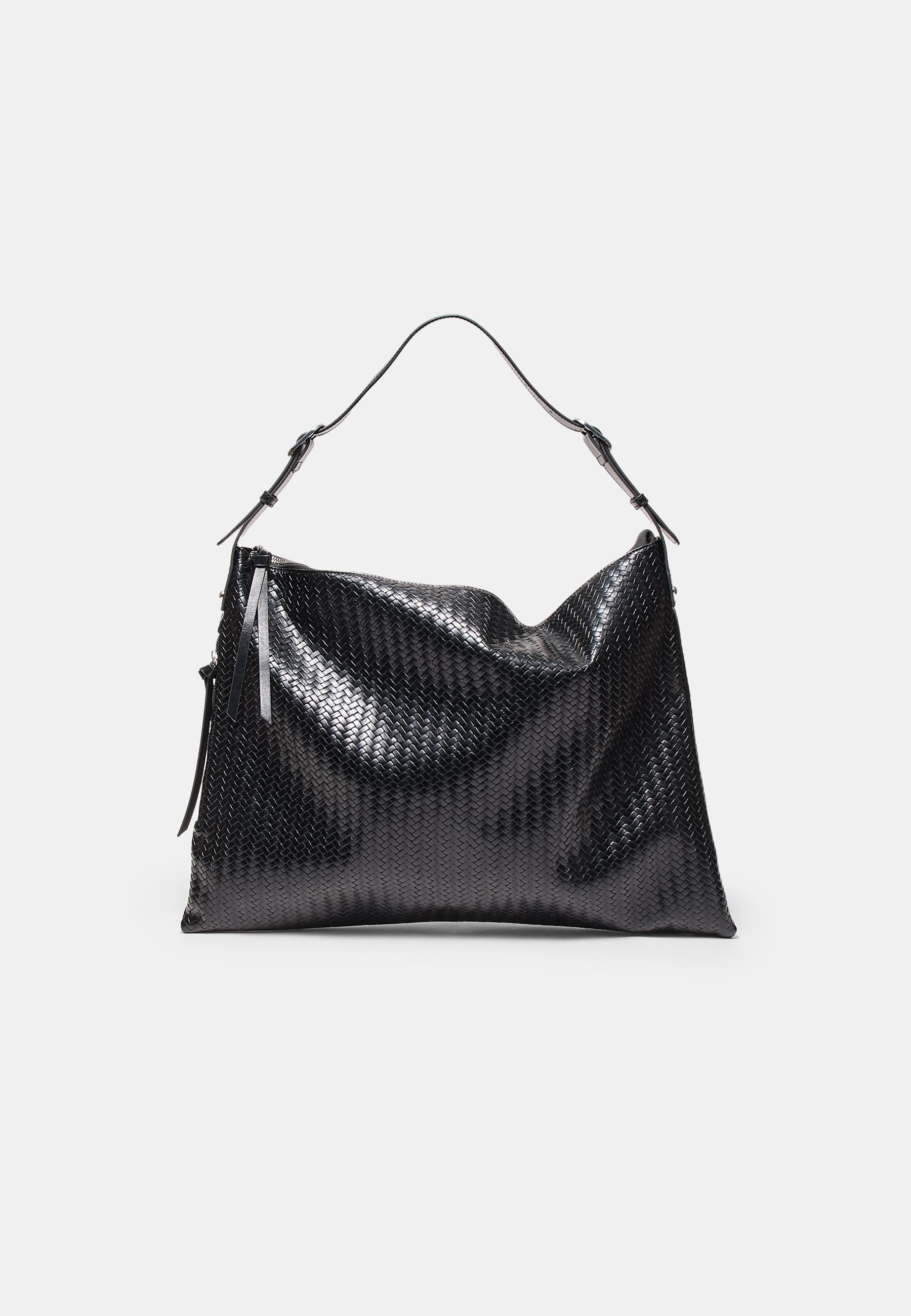 Yumuşak dokulu fermuarlı omuz çantası