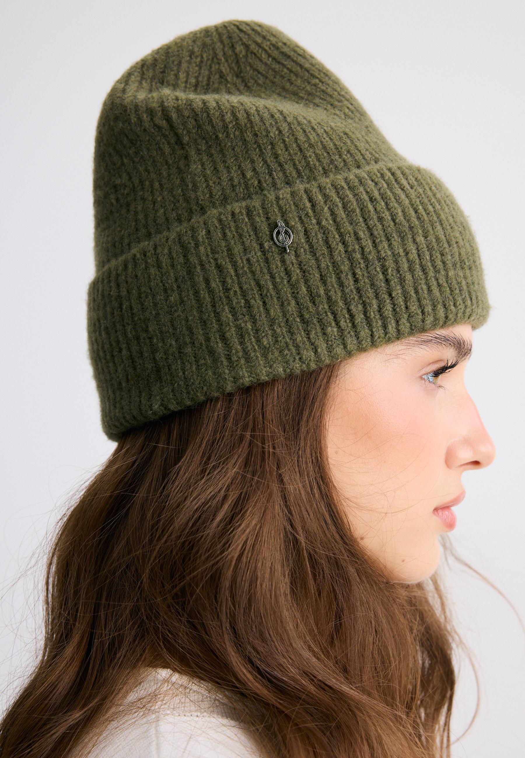 Basic knit hat — Khaki