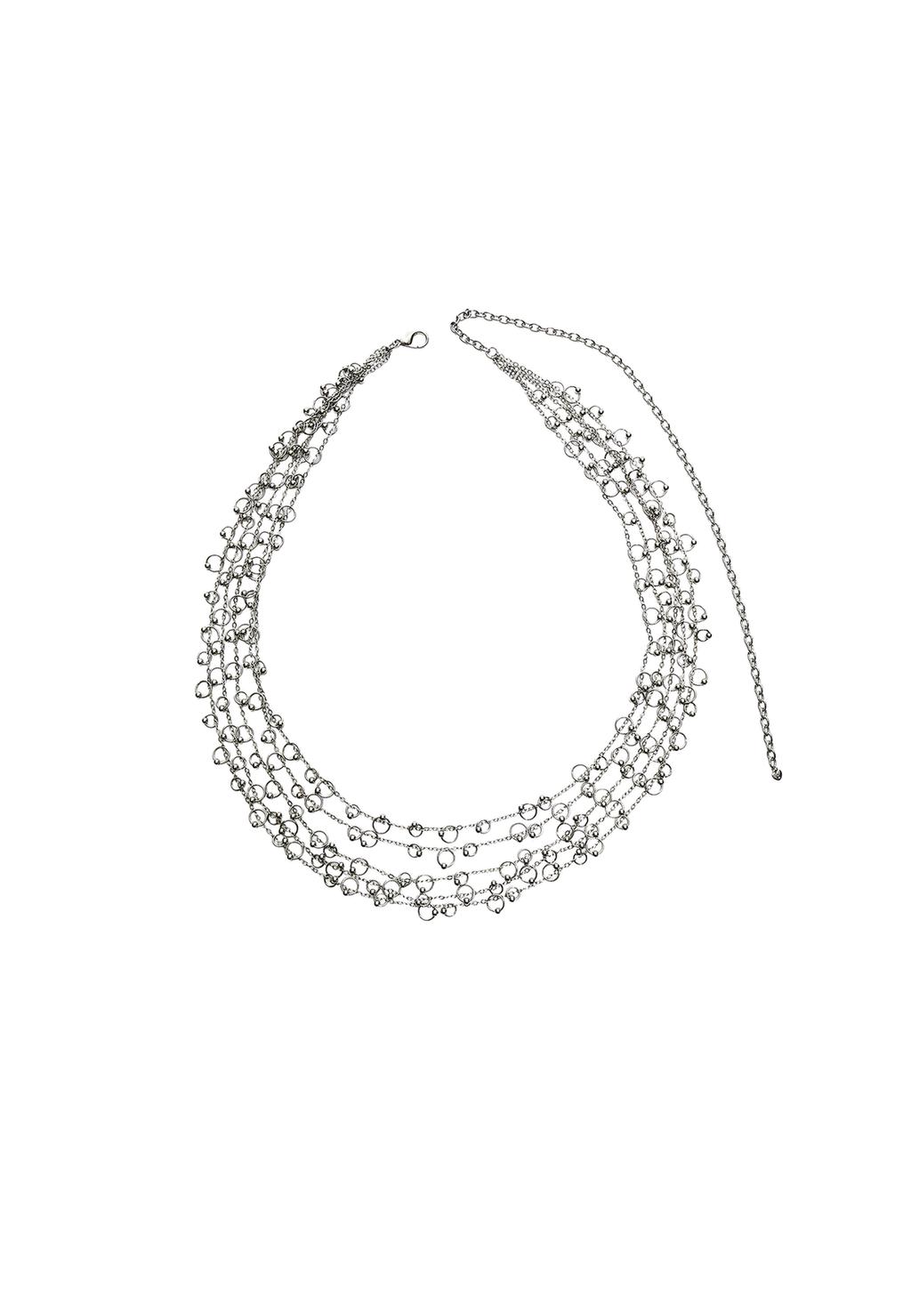 Maxi collar cadenas y abalorios