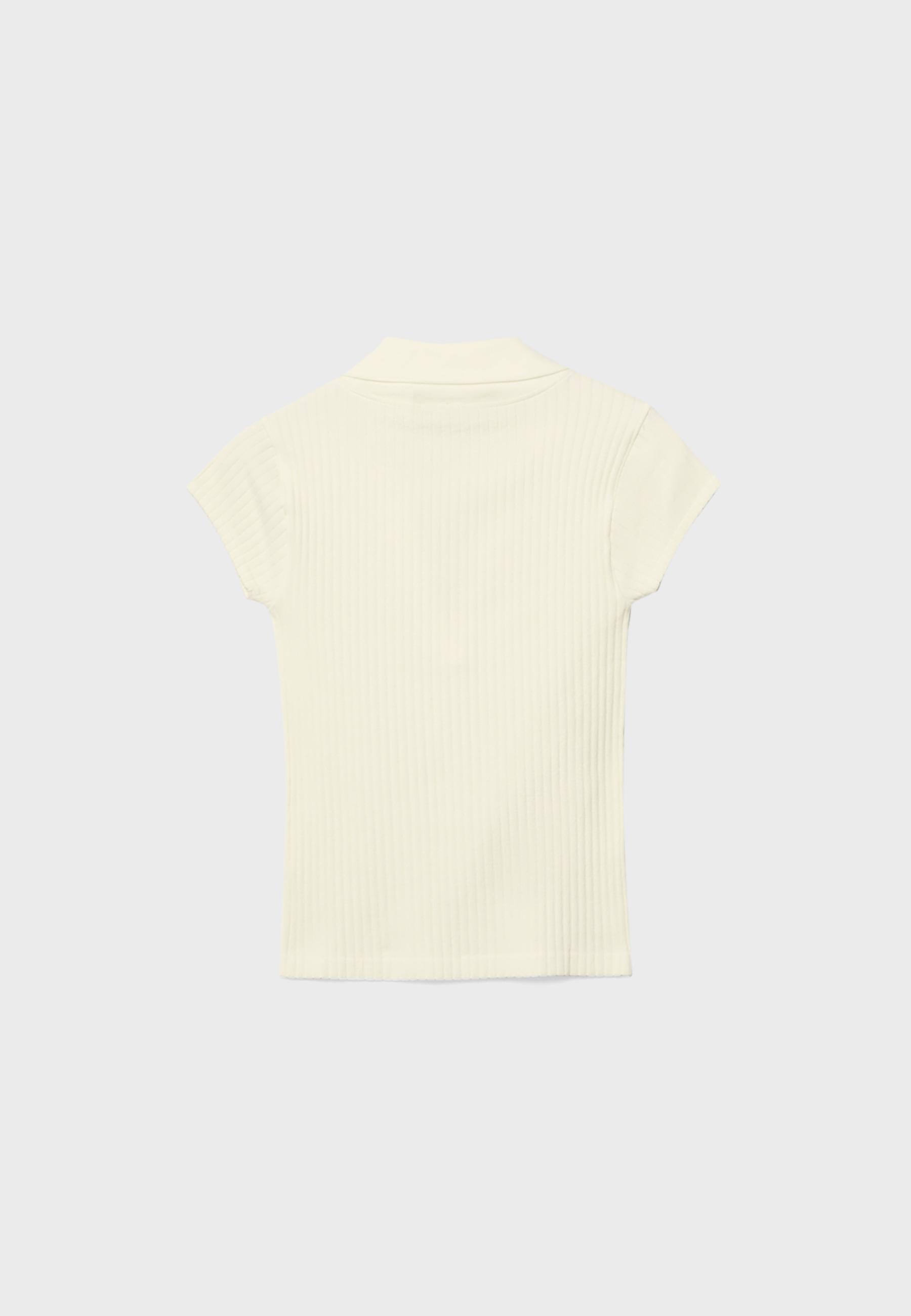 Basic seamless polo T-shirt — Pastel yellow