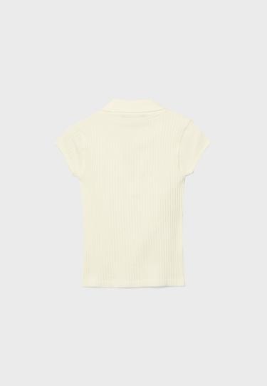 Basic seamless polo T-shirt — Pastel yellow 7