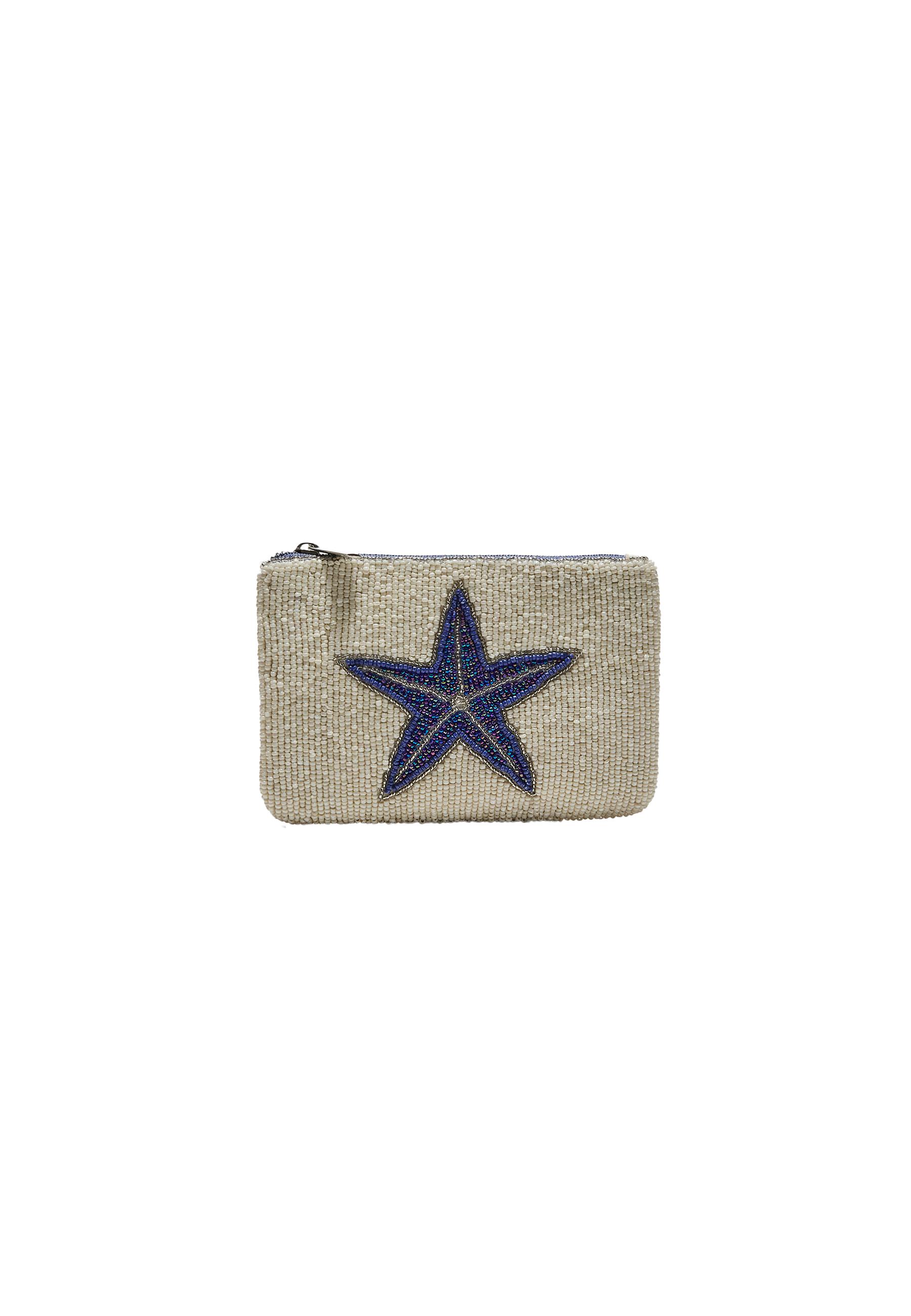 Large beaded purse — Ecru