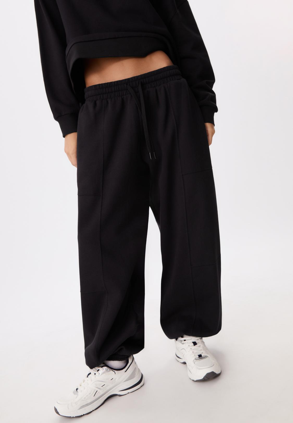Jogging Large Noir Stradivarius Stradivarius Pantalon De Jogging