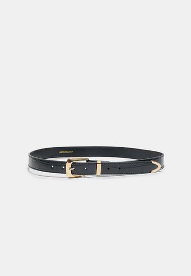 Crocodile-effect belt — Black 5
