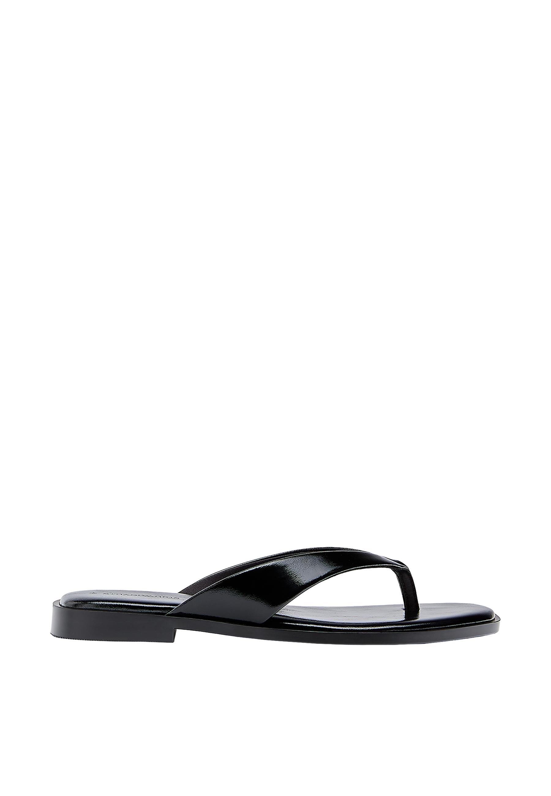 Flat thong sandals — BLACK