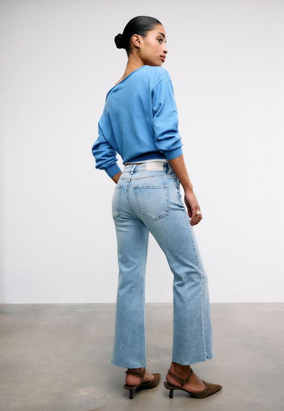 d78 jeans cropped flare