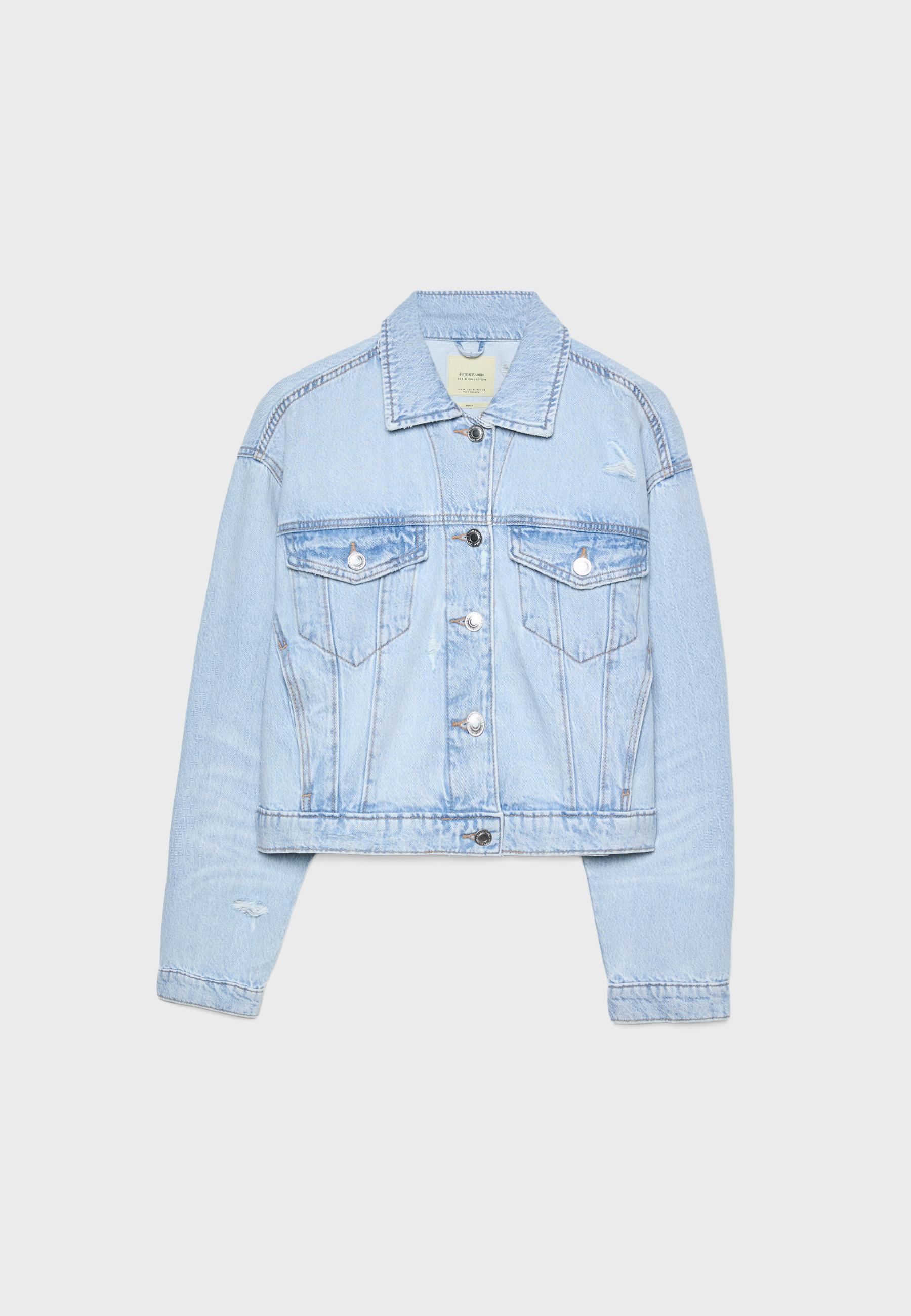 (新品未使用)LYFT WIDE DENIM JACKET ライトブルー Boxy fit denim jacket - Women's fashion | Stradivarius