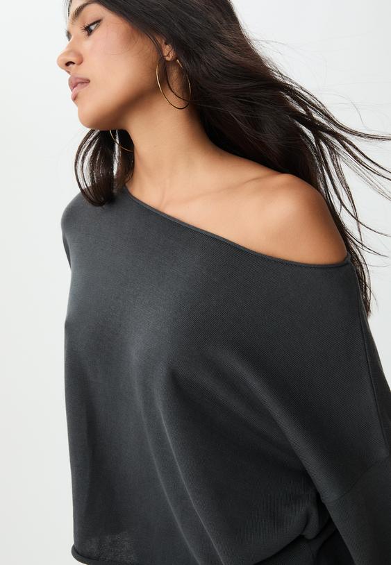 jersey crop cuello barco