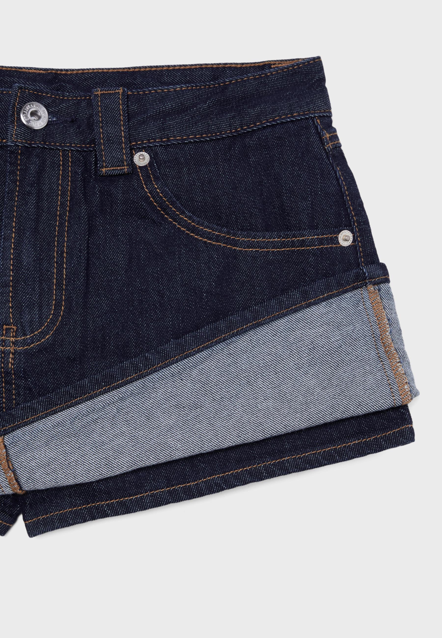 D62 denim şort etek - Görsel 14