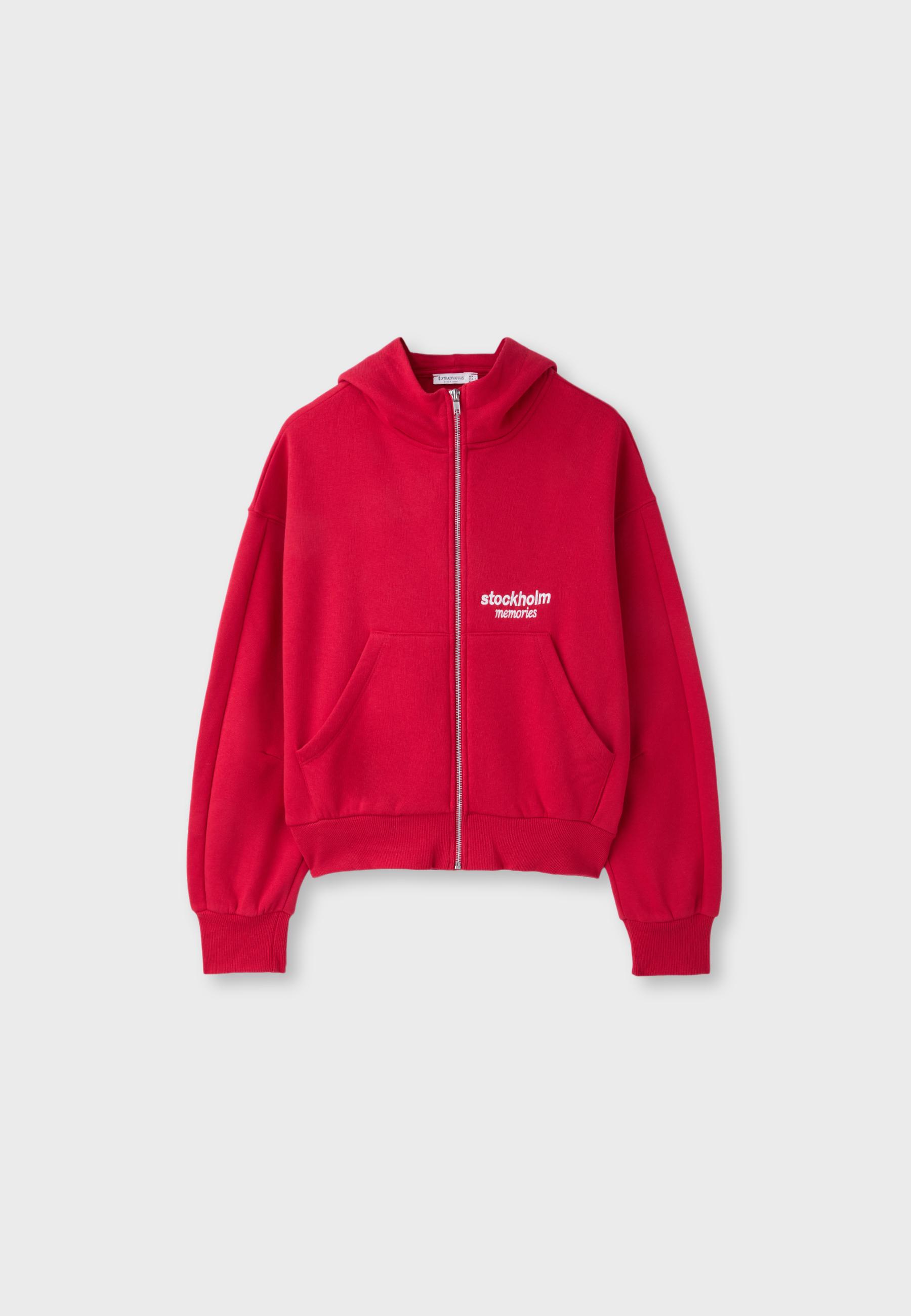 Zip-up hoodie — Red