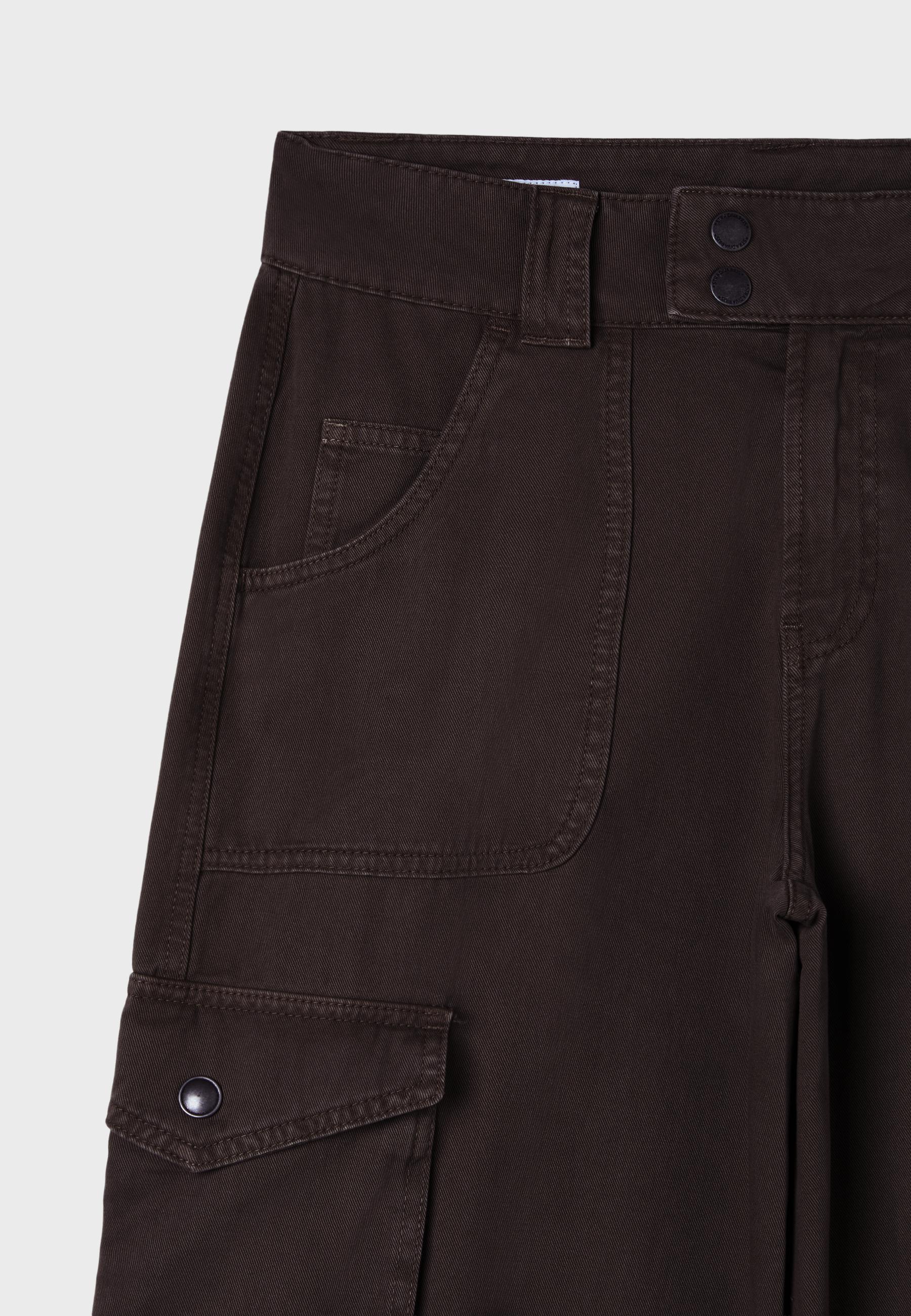 Straight cargo trousers — Brown