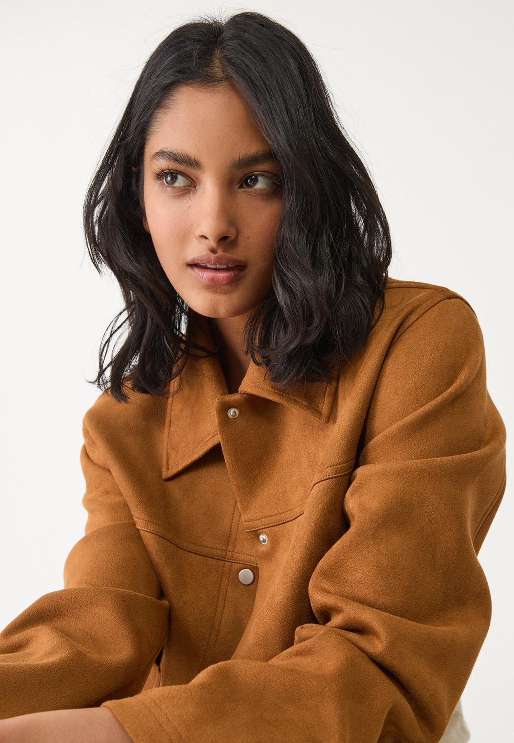 Faux suede jacket