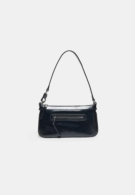 Stradivarius Shoulder Bag With Lobster Clasp Black Os