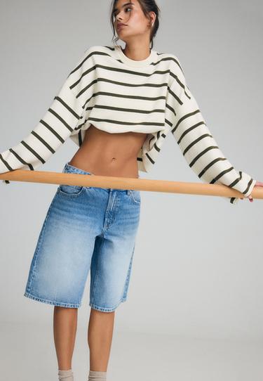 Baggy denim Bermuda shorts — MEDIUM LIGHT BLUE DENIM 2