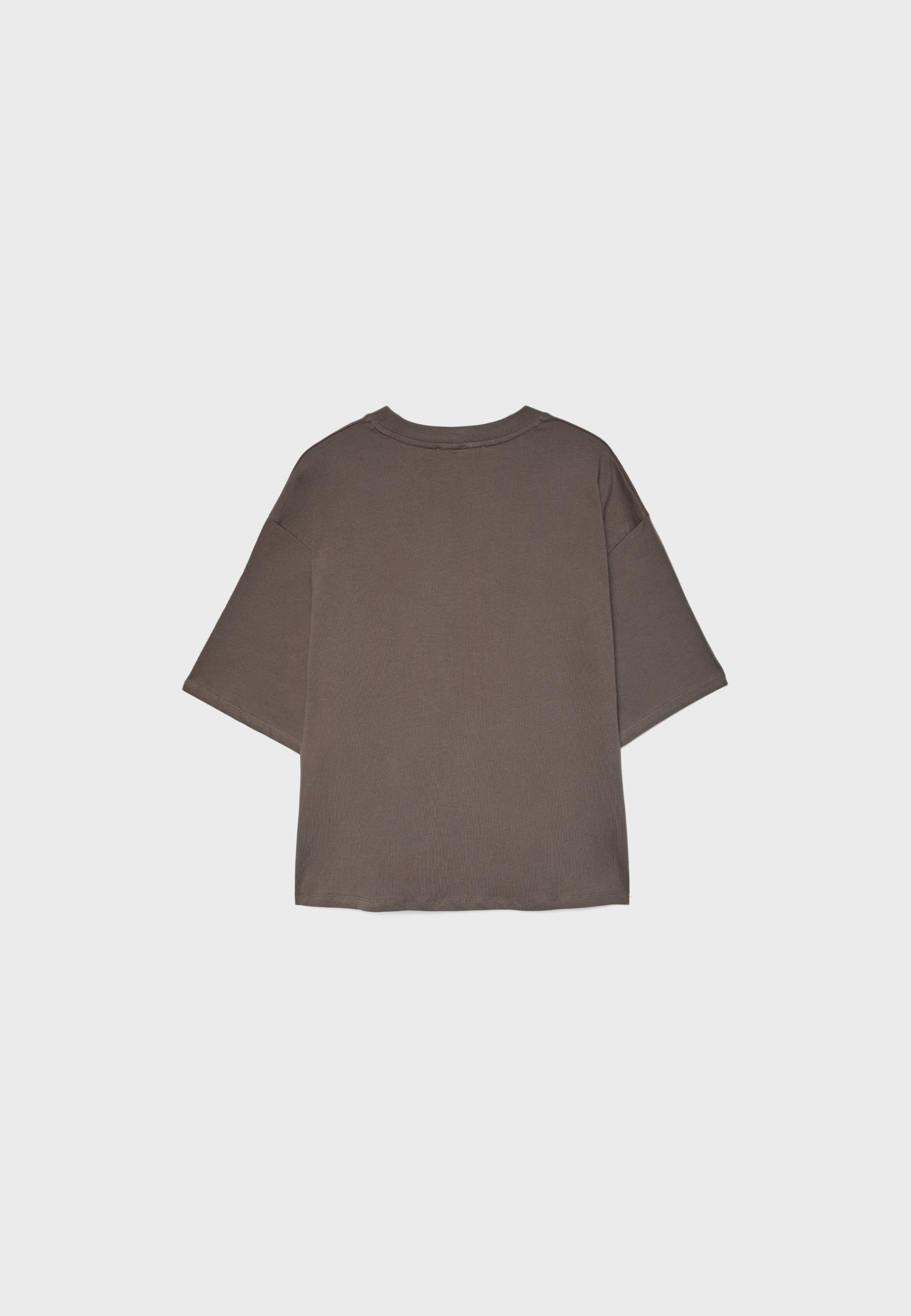 Short sleeve positional T-shirt — Brown