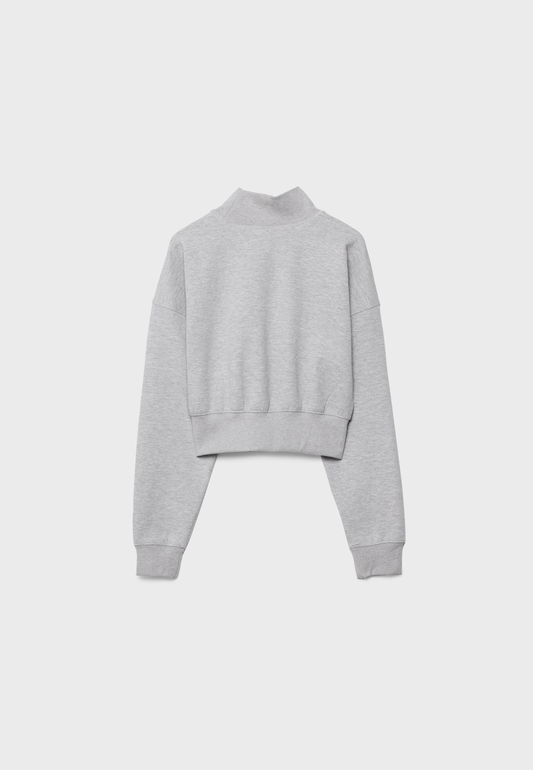 Soft-touch interlock sweatshirt — Grey melange