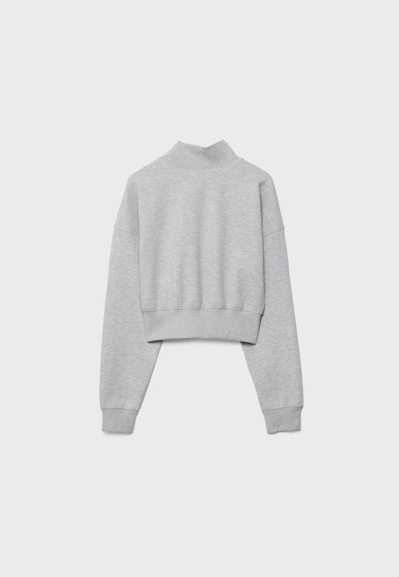 Yumuşak dokulu interlok sweatshirt - Görsel 9