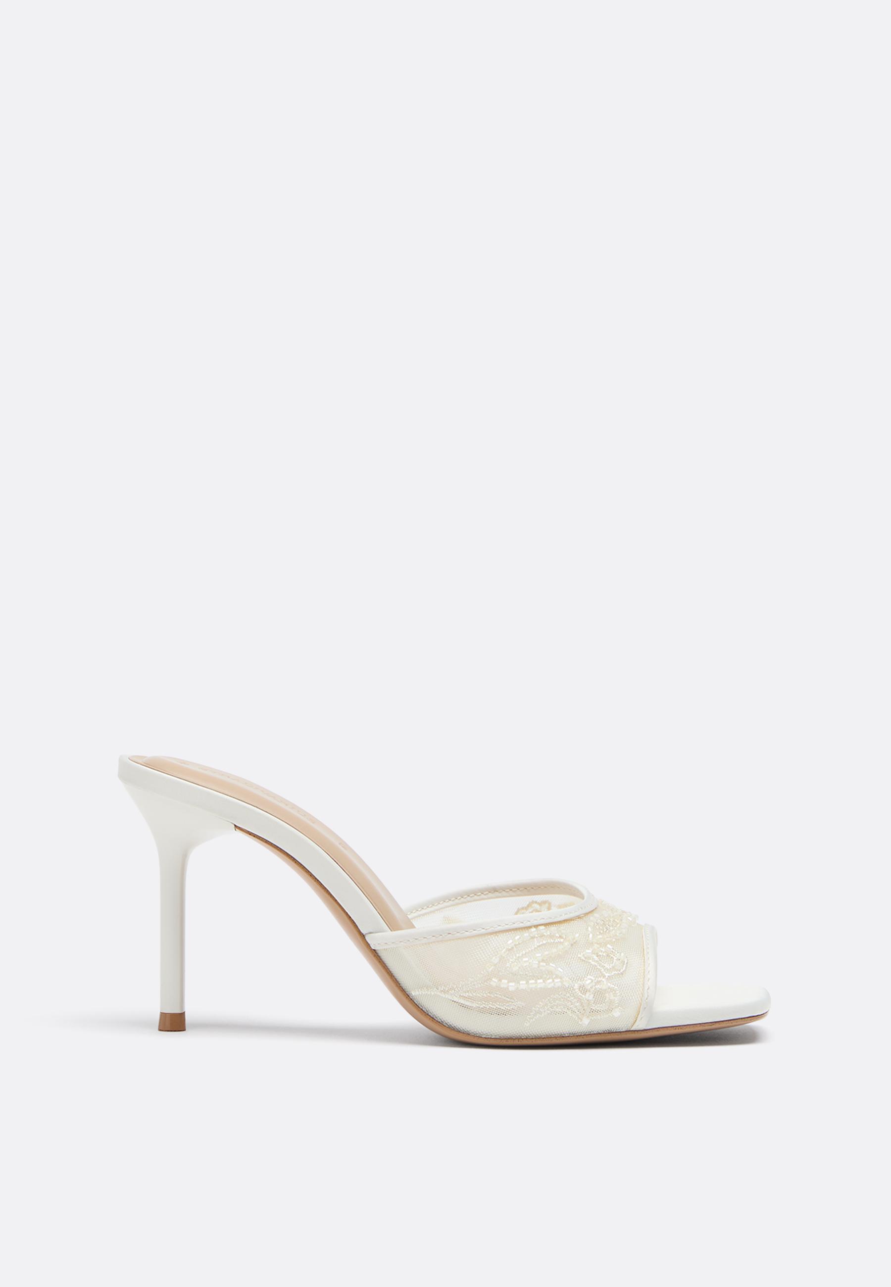 Stradivarius Boncuklu file bantlı stiletto topuklu sandalet görsel 8