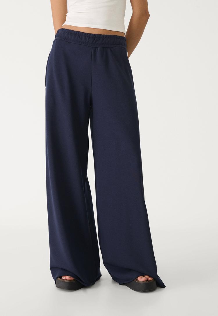 pantalon felpa wide leg vivo
