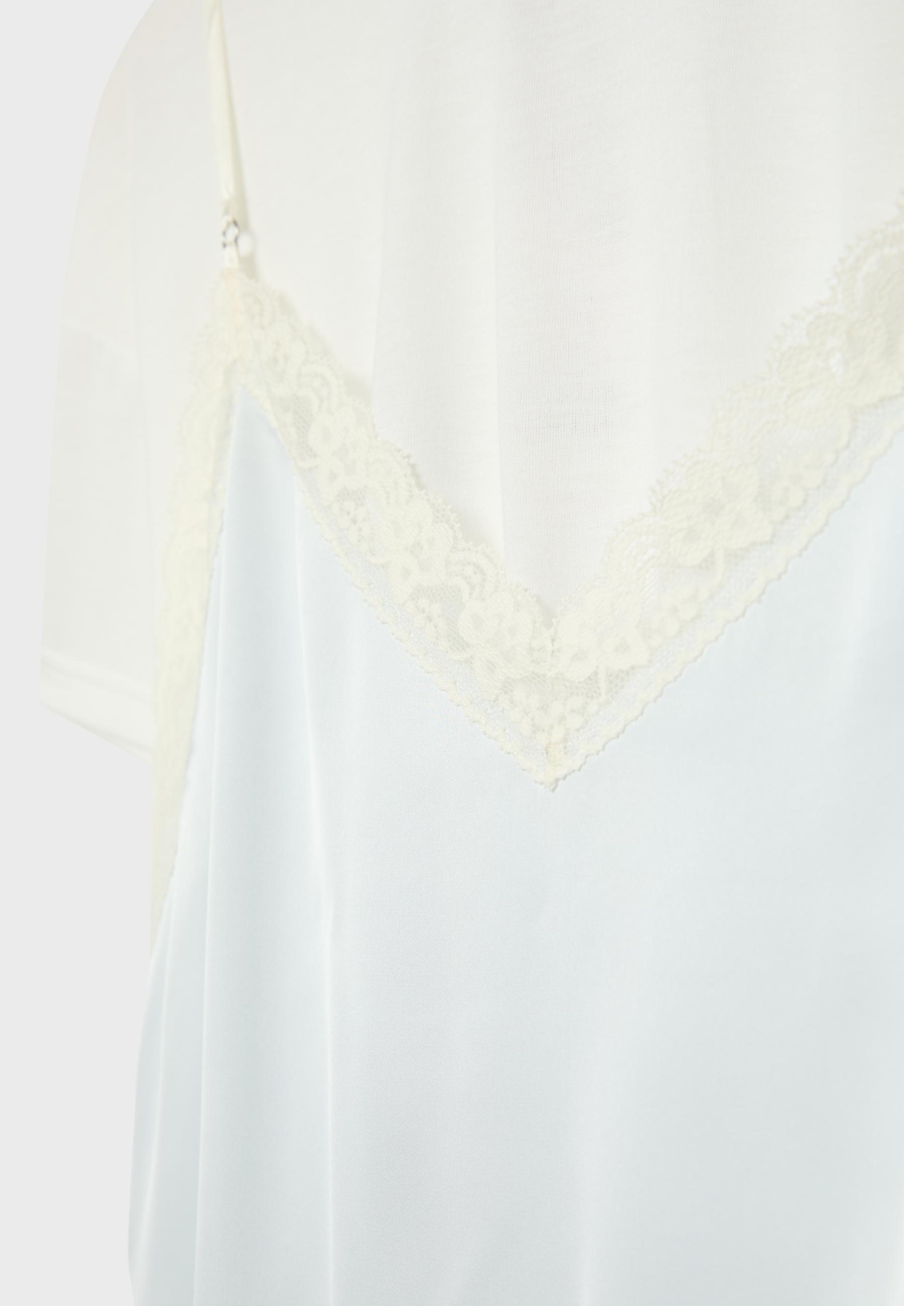 Double-layer camisole T-shirt — Sky blue
