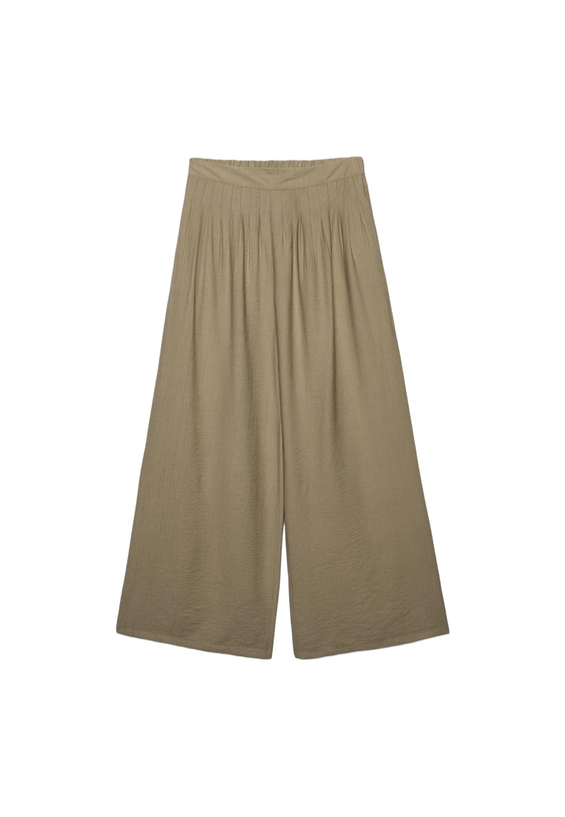 Darted palazzo trousers — Brown