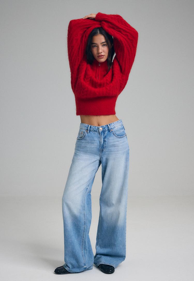 D91 low-rise wide-leg jeans — LIGHT BLUE