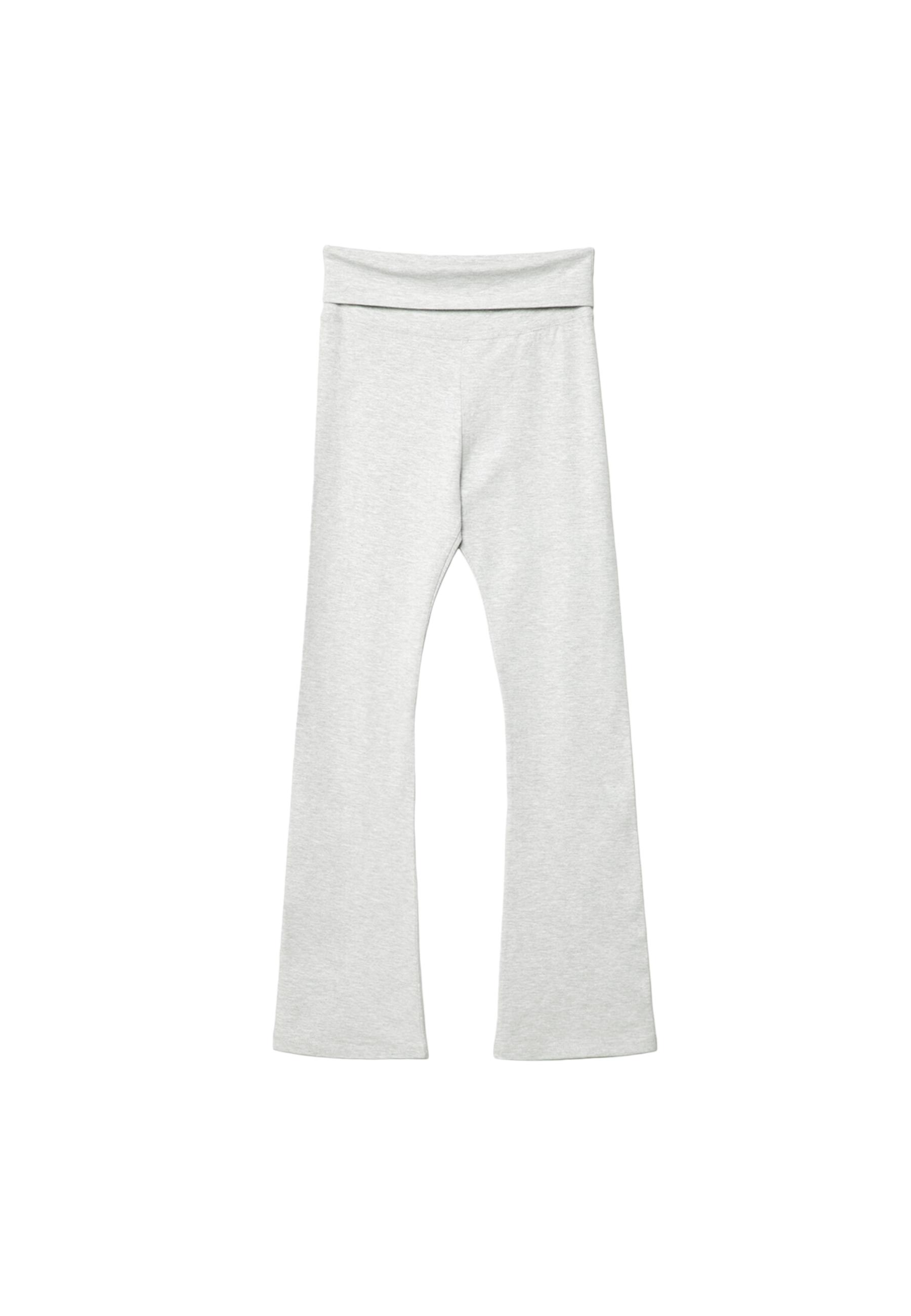 Flared leggings — Grey melange