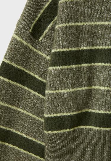 Soft knit sash-detail jumper — Khaki 9