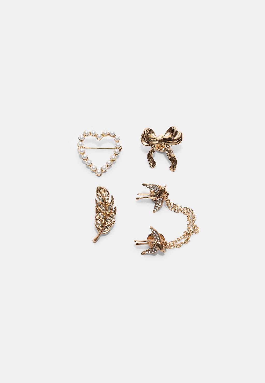 Set 4 pins corazón
