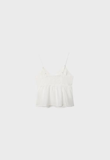Rustic strappy top — Ecru 8