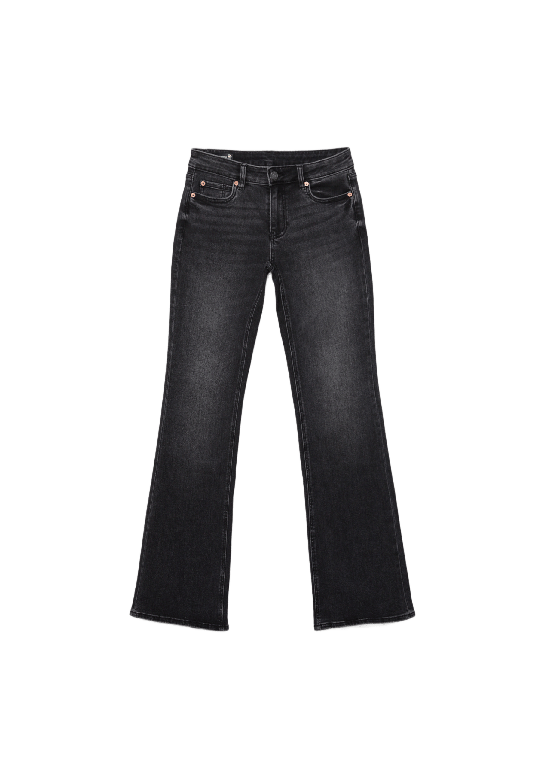 D67 Slim bootcut jeans — BLACK DENIM WASHED EFFECT